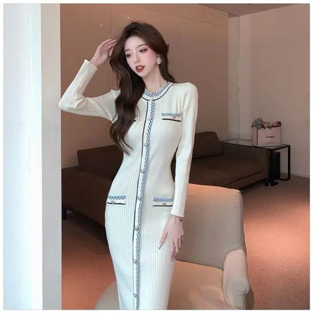 Reller Vintage Woolen Bodycon Dress - Alamode By Akanksha