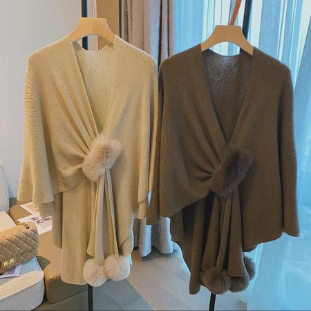 Simona Winter Cape In Brown