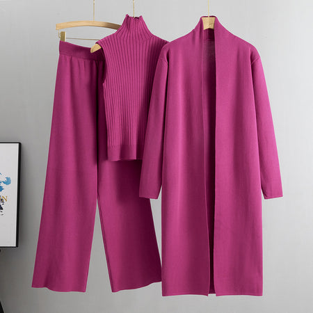 Aubrey Luxe Winter Coord Set with Cape In Brown