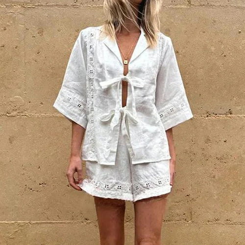 Maya Summer 2 Pc Coord Set In White