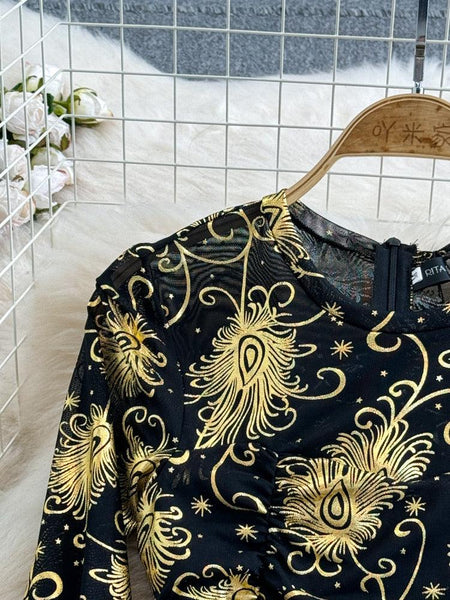 Amoura Statement Midi Bodycon Dress - Alamode By Akanksha