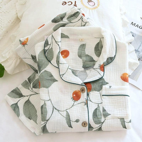 Peaches Cotton Crepe Nightsuit - Alamode By Akanksha