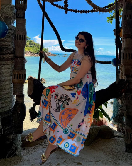 Artemis Printed Dress In Multicolor