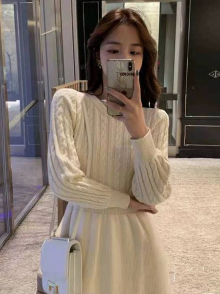 Relena Premium Knitted Woolen Dress