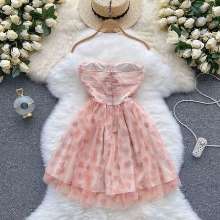 Rubert Mesh Detail Party Dress - Alamode By Akanksha