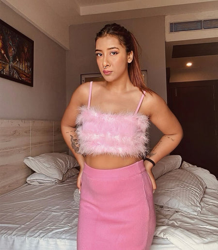 Leena Statement Coord Set In Pink