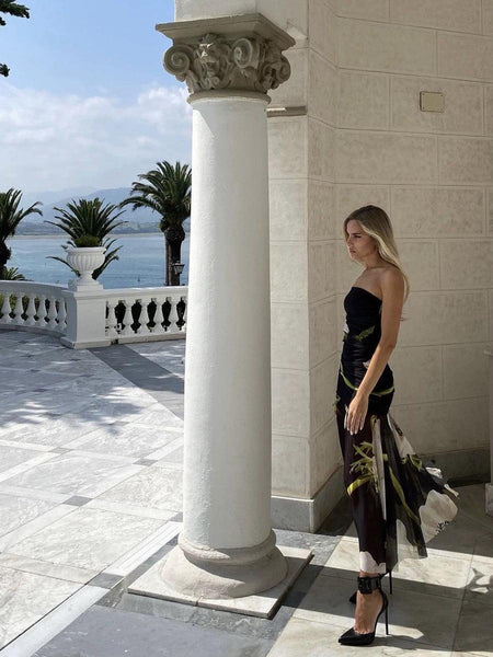 Dorris Bodycon Tube Ruffled Dress - Alamode By Akanksha