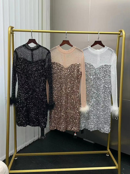 Siri Sequinned Party Dress - Alamode By Akanksha