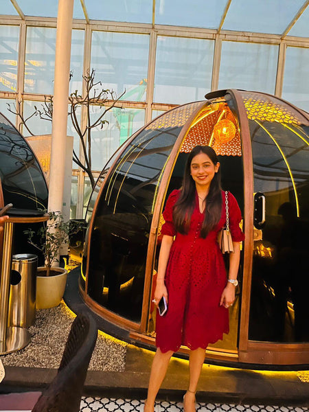 Luna Summer Cotton Eyelet Dress - Alamode By Akanksha