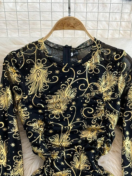 Amoura Statement Midi Bodycon Dress - Alamode By Akanksha