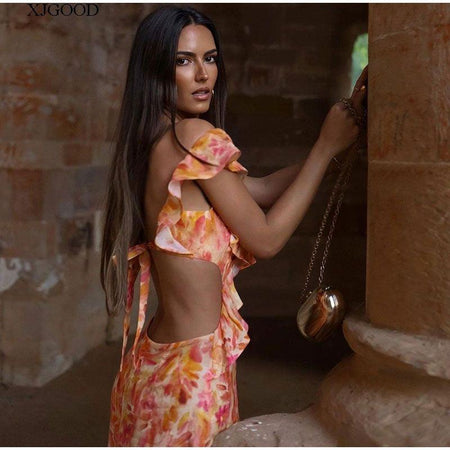 Diaz Floral Ruffled Maxi Dress - Alamode By Akanksha