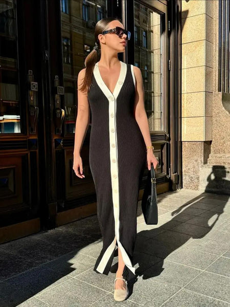 Emy Luxe Soft Knit Dress In Black