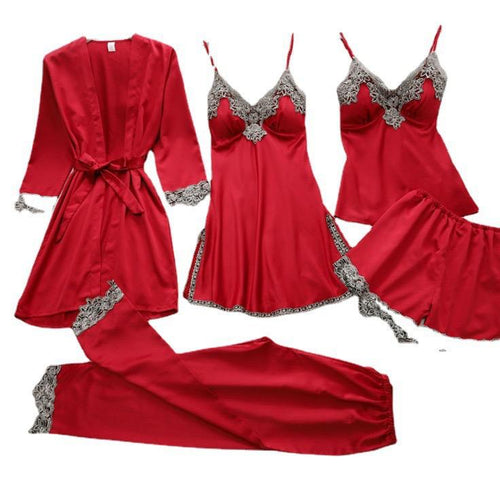 Imani Luxury Loungewear Set In Red