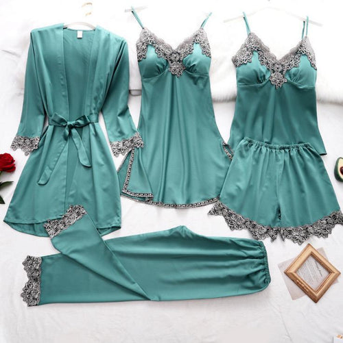 Imani Luxury Loungewear Set In Teal Blue