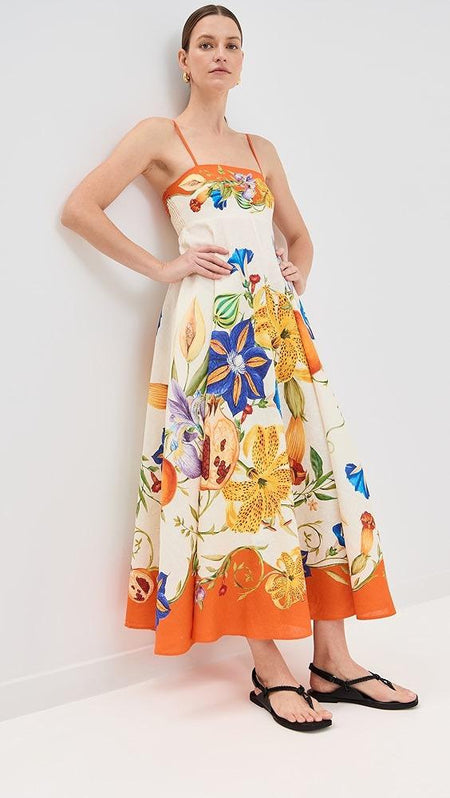 Raisha Printed Summer Dress In Multicolor