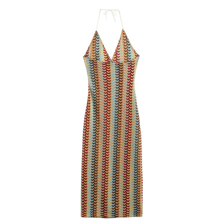 Reba Soft Crochet Dress In Multicolor