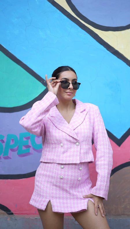 Chloey Luxe Tweed 2 Pc Set - Set of Jacket and Skirt