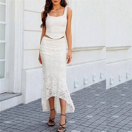 Nerine Summer Coord Set In White