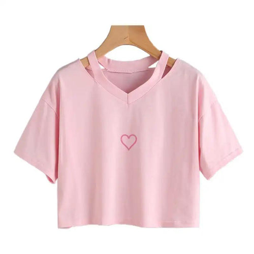 Daisy Summer Crop Top In Pink