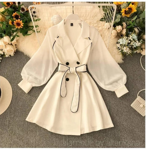 Margery Lantern Sleeve Dress - Alamode By Akanksha