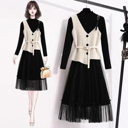 Leister Dress and Cape - Alamode By Akanksha