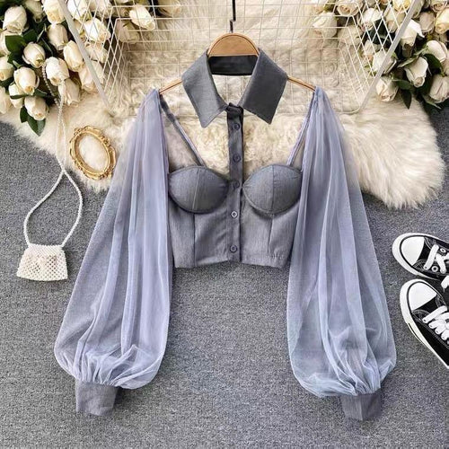 Liabella Puffed Sleeve Blouse - Alamode By Akanksha