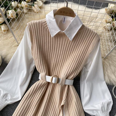 Henley Two Piece Knit Set - Alamode By Akanksha