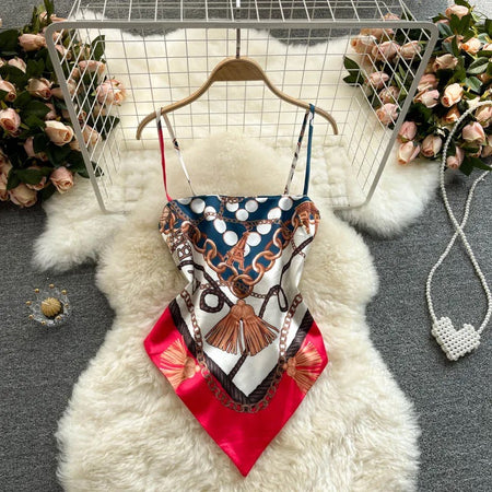 Red - Julie Trending Statement Scarf Tops