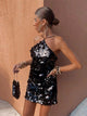 Zola Halterneck Sequined Dress - Alamode By Akanksha