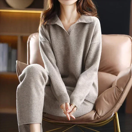 Horret Luxe Winter Coord Set - Tracksuit In Grey