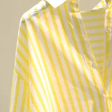Lotus Striped Summer Oversized Shirt - Alamode By Akanksha