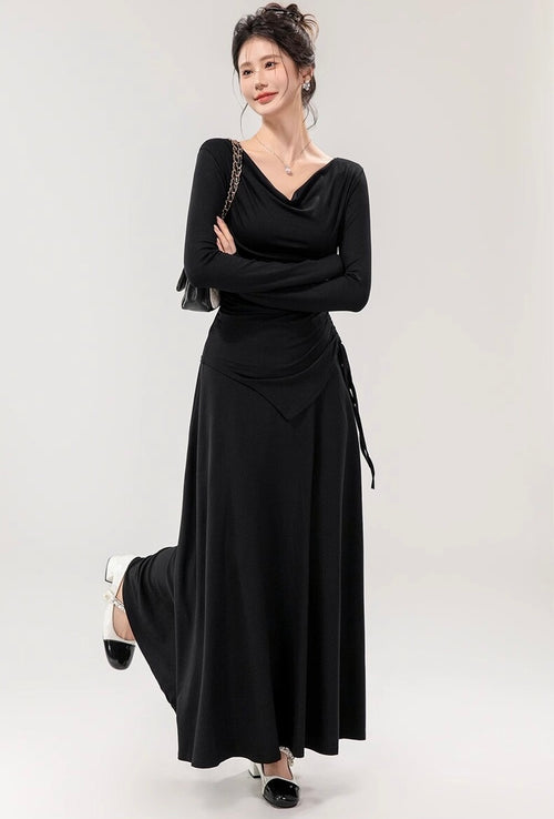 Mia Drawstring Coord Set - Set of Top and Skirt