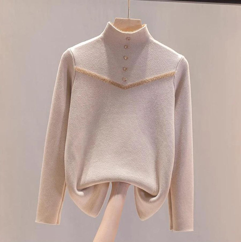 Andrea Fleece Turtleneck Sweater - Alamode By Akanksha