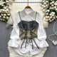 Lea Luxury Corset Top with Shirt - Alamode By Akanksha
