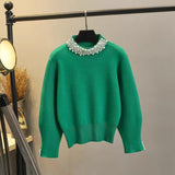 Femella Pearl Detail Luxe Sweater - Alamode By Akanksha
