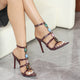 Evita Beads Strap Stiletto Heels