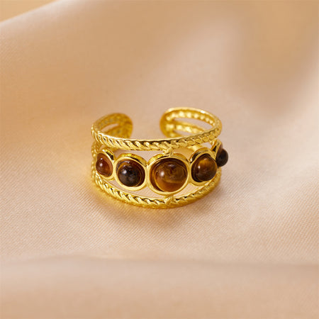 Ava 3Pcs Stone Ring Set