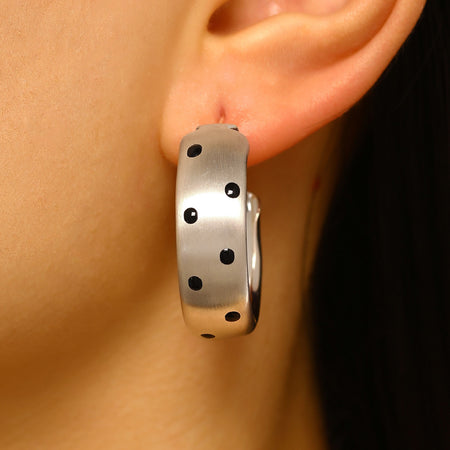 Lucy Polka Hoop Earrings