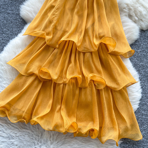 Adela Halterneck Ruffle Mini Dress