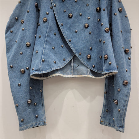 Yasmin Embellished Denim Blouse