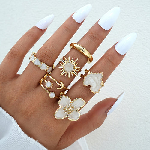 Emme 6Pcs Resin Ring Set