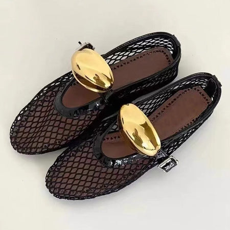 Xiana Fishnet Buckle Ballet