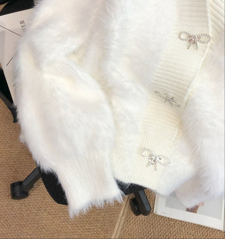 Bian Bow Oversized Cardigan