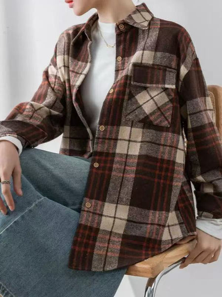 Vera Wollen Plaid Shirt