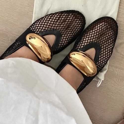 Xiana Fishnet Buckle Ballet