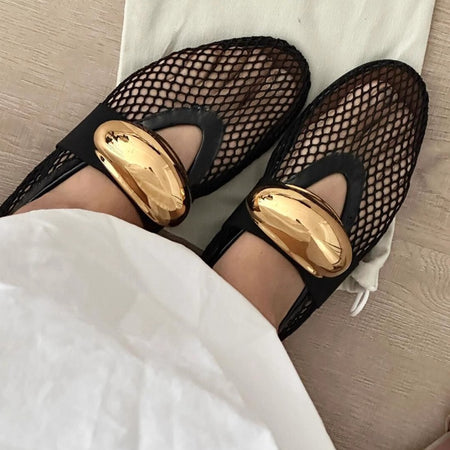 Xiana Fishnet Buckle Ballet
