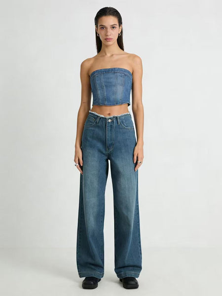 Franco High Rise Straight Jeans
