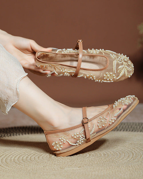 Fairy Embroidered Rhinestone Ballet