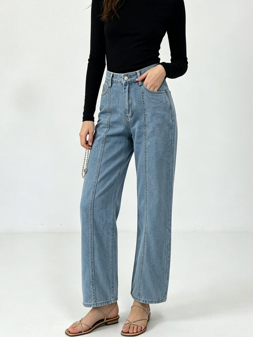 Signe High Rise Straight Jeans