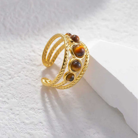 Ava 3Pcs Stone Ring Set